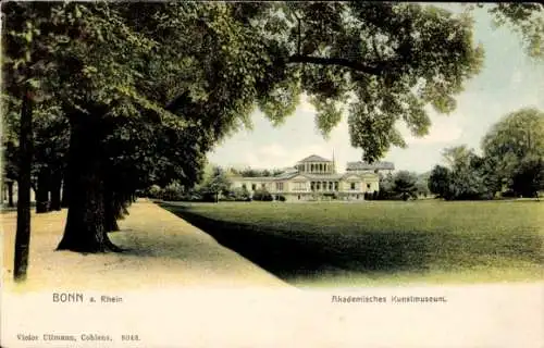 Ak Bonn am Rhein, Akademisches Kunstmuseum, schöner Park, Bäume, feine Architektur