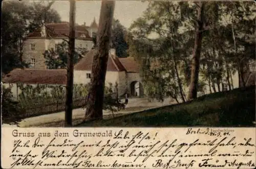 Ak Berlin Wilmersdorf Grunewald, Hundekehle, Jagdschloss, Gruss aus dem Grunewald, Postkarte, ...