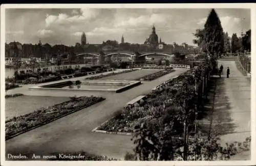 Ak Dresden Altstadt Friedrichstadt,  Am neuen Königsufe