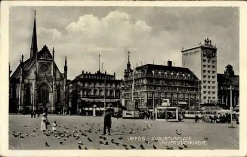 Ak Leipzig, Augustusplatz, Universitätskirche