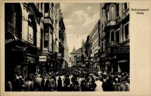 Ak Leipzig, Innenstadt, Straßenpartie