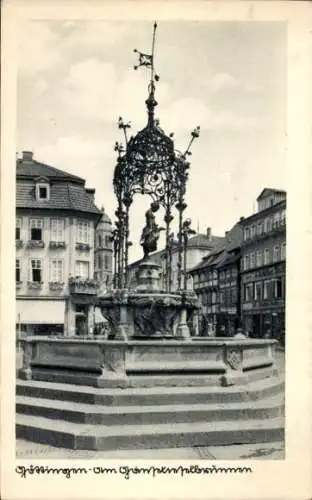 Ak Göttingen in Niedersachsen, Gänselieselbrunnen