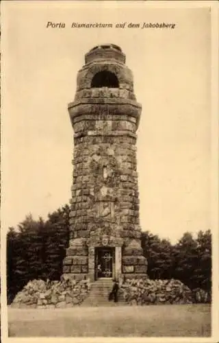 Ak Porta Westfalica an der Weser, Bismarcktum, Jakobsberg