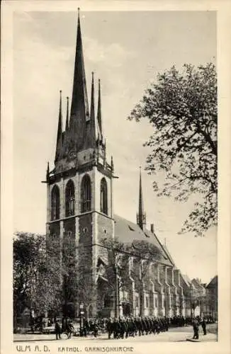 Ak Ulm an der Donau Baden Württemberg, katholische Garnisonkirche