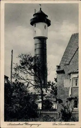 Ak Nordseebad Wangeroog Wangerooge in Ostfriesland, Leuchtturm, Wald, Nordseebad Wangerooge