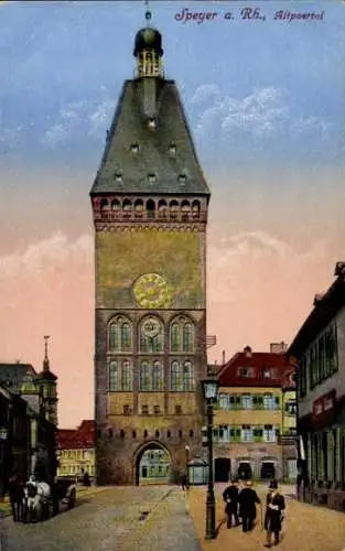 Ak Speyer am Rhein, Altpoertel, historische Architektur, Stadtansicht, Postkartenmotiv