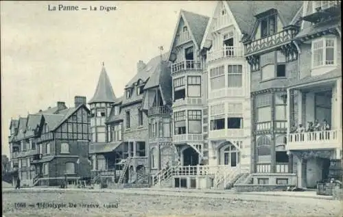 Ak La Panne De Panne Westflandern, Häuserreihe, Architektur,  Belgische Küste