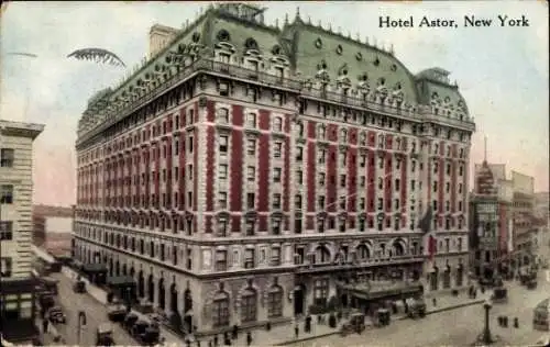 Ak New York City USA, Hotel Astor