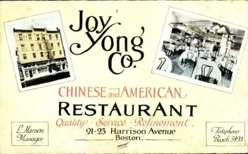 Ak Boston Massachusetts USA, Chinesisches und amerikanisches Restaurant, Qualität, Service, Ve...