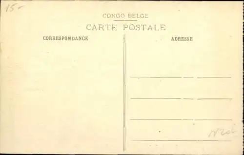 Ak Kongo Zaire, Flußansicht