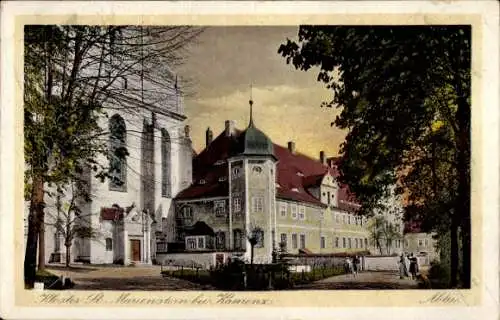 Ak Kamenz in Sachsen, Kloster P. Marienstern, Gasthaus,  Architektur