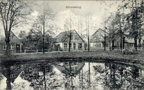 Ak Ahrensburg in Holstein, Teich, Häuser