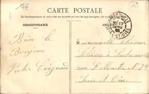 CPA Lebois Mayenne, vue du rue
