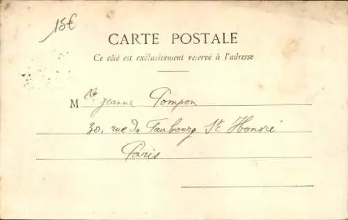 CPA Grez en Bouère Mayenne, Entrée du Bourg