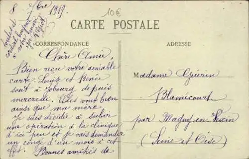 Ak Cherbourg Octeville Manche, vue générale de la Rue de la Fontaine, Tram
