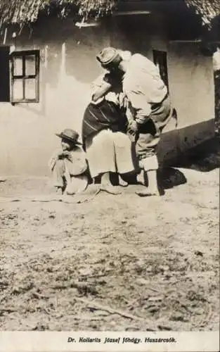 Ak Husaren vor Haus