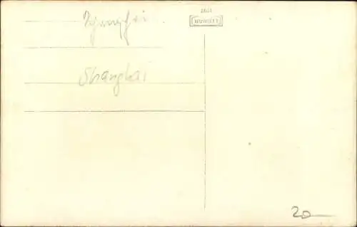 Foto Ak Shanghai China, nummerierte Boote