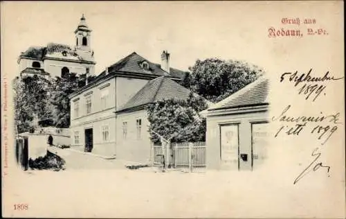 Ak Rodaun Niederösterreich, Ortsansicht, Häuser, Turm