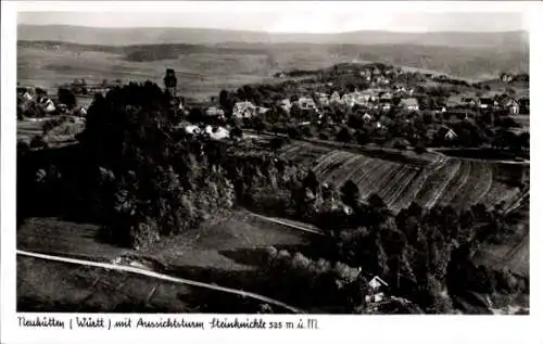 Ak Neuhütten Wüstenrot in Württemberg, Steinknickle, Fliegeraufnahme