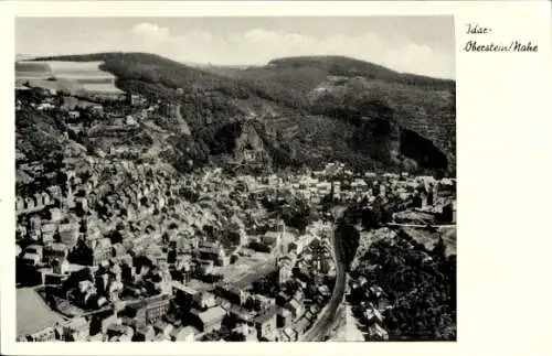Ak Idar Oberstein an der Nahe, Fliegeraufnahme