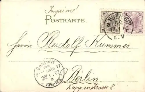 Litho Wien 1 Innere Stadt, Rathaus