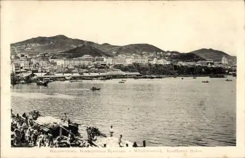 Ak Wladiwostok Russland, Kauffartei-Hafen