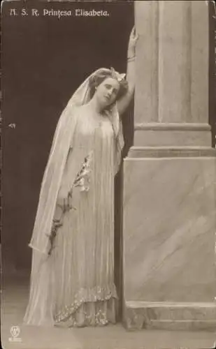 Ak Prinzessin Elisabeth von Rumänien, Porträt