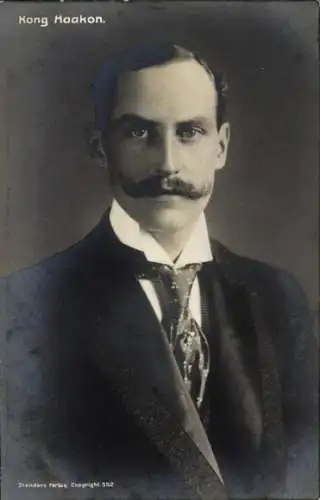 Ak König Haakon VII von Norwegen, Portrait