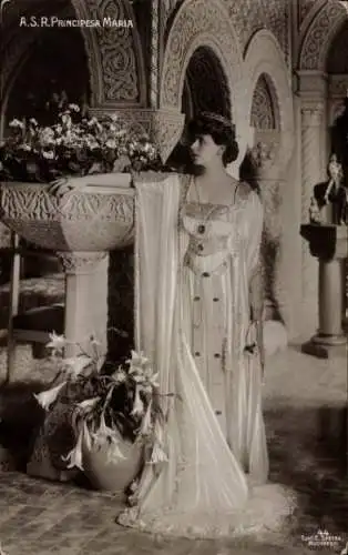 Ak Kronprinzessin Maria von Rumänien, Portrait