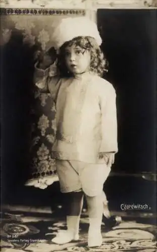 Ak Alexei Nikolajewitsch Romanow, Sohn von Zar Nikolaus II. von Russland, Portrait