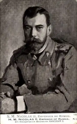 Künstler Ak Zar Nikolaus II. von Russland, Portrait