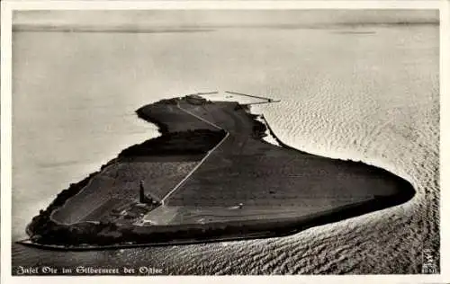 Ak Kröslin in Vorpommern, Greifswalder Oie, Fliegeraufnahme