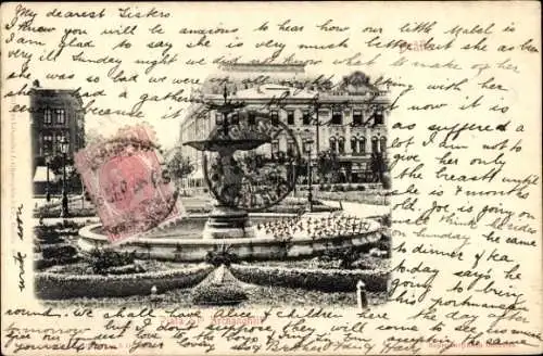 Ak Brăila Rumänien, Brunnen