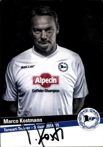 Autogrammkarte Marco Kostmann, Arminia Bielefeld, Autogramm