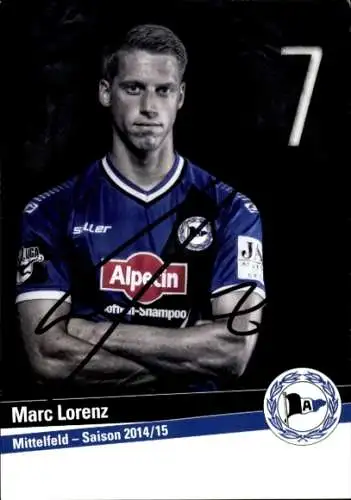 Autogrammkarte Marc Lorenz, Arminia Bielefeld, Autogramm