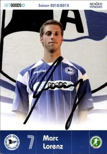 Autogrammkarte Marc Lorenz, Arminia Bielefeld, Autogramm