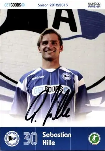 Autogrammkarte Sebastian Hille, Arminia Bielefeld, Autogramm