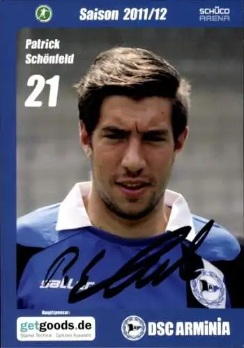 Autogrammkarte Patrick Schönfeld, Arminia Bielefeld, Autogramm