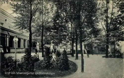 Ak Berlin Friedrichshain, Schweizergarten am Friedrichshain