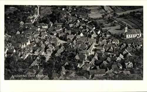 Ak Altdorf (bei Lahr) Ettenheim in Baden, Fliegeraufnahme