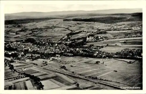 Ak Sinsheim an der Elsenz Baden, Fliegeraufnahme