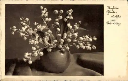 Ak Glückwunsch Geburtstag, Maiglöckchen