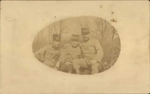 Foto Ak Französische Soldaten in Uniform, Gruppenbild