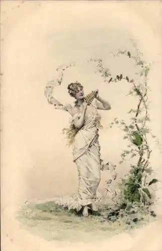Künstler Ak Frauenbildnis, Portrait