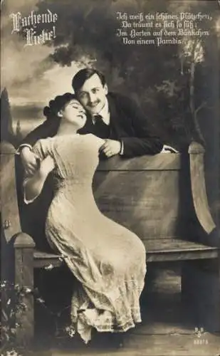 Ak Lachende Liebe, Liebespaar