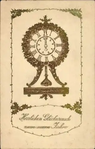 Ak Glückwunsch Neujahr, Uhr