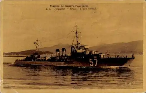 CPA Marine de Guerre Française, Torpilleur Siroco