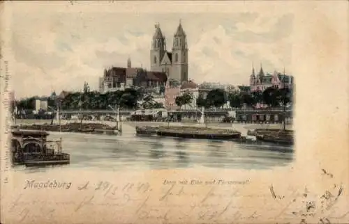 Ak Magdeburg an der Elbe, Dom, Fürstenwall