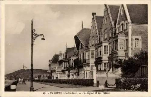 CPA Cabourg Calvados, Digue, Villas