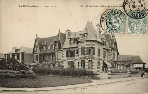 Ak Cabourg Calvados, Villas du Jardin public
